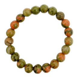 Bracciale in unakite taglia uomo 0,8 cm