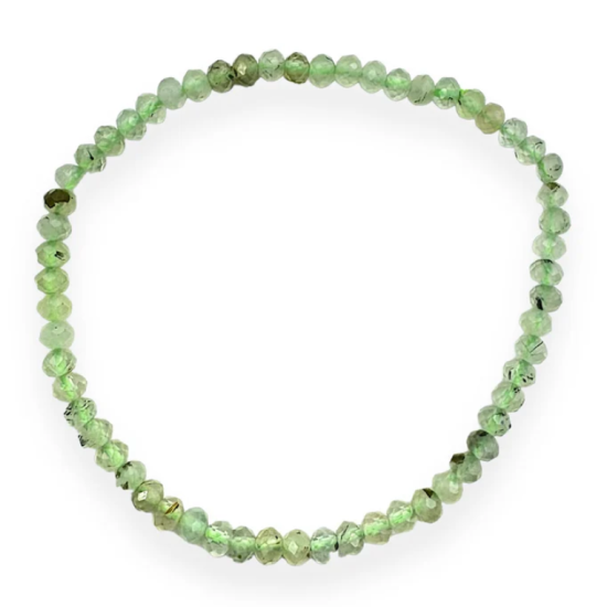 Bracciale Sfaccettato Prehnite 3x4mm