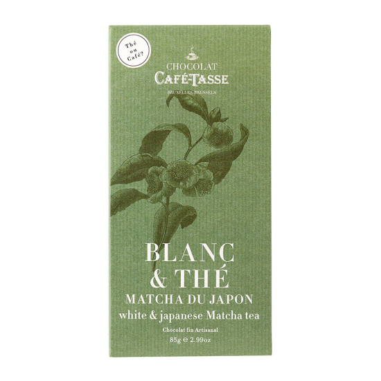 Cafè Tasse Matcha - barretta di cioccolato bianco con tè Matcha giapponese 85 g