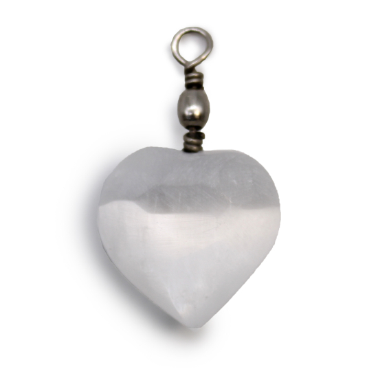 Ciondolo in Selenite - Cuore