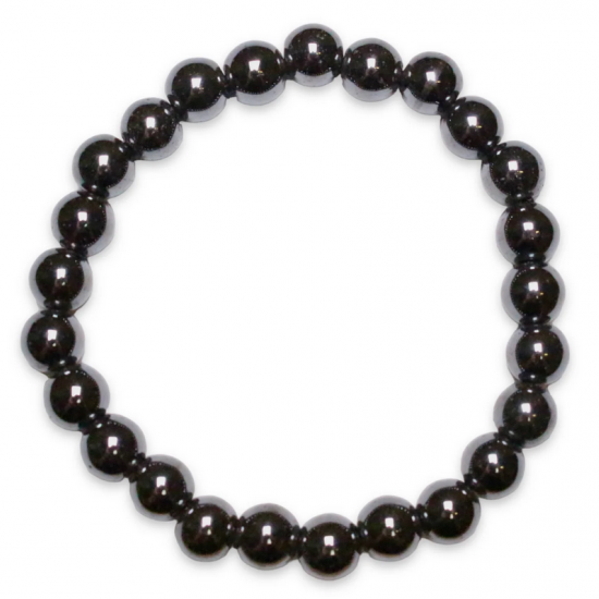 Bracciale ematite 0,8 cm taglia uomo