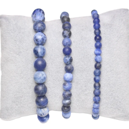 Bracciale Sodalite opaca 0,6 cm