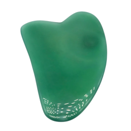 Massaggiatore Gua Sha in Agata verde a forma di cuore