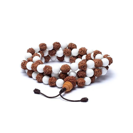 Mala rudraksha/conchiglia 108 grani